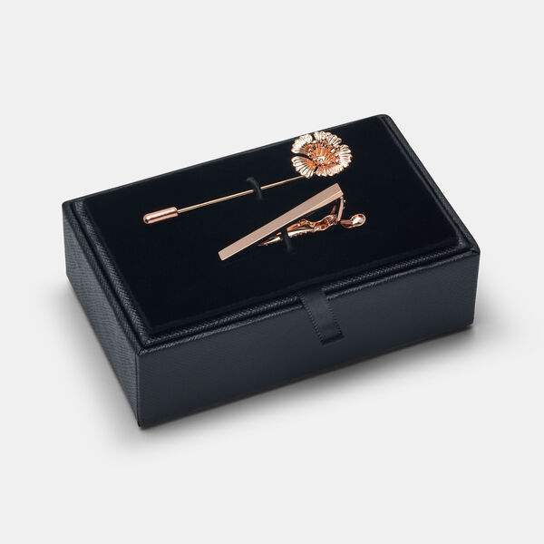 Tie Pin & Lapel Pin Gift Box, Rose Gold, hi-res